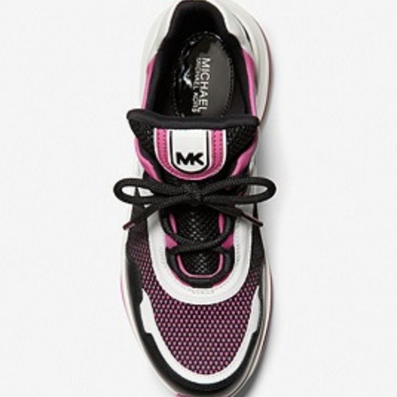 Michael Kors Women's Olympia Trainer Extreme Sneaker Cerise Multi - Picture 2 of 4
